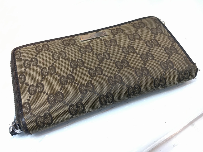 GUCCI グッチ ラウンドファスナー 長財布 112724 買取させて頂きました!!｜買取実績｜リサイクルマートブランド館 produced